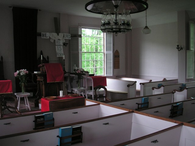 interior West Wardsboro Baptist Church